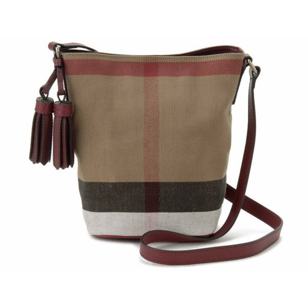 Burberry Check Shoulder Bag Red